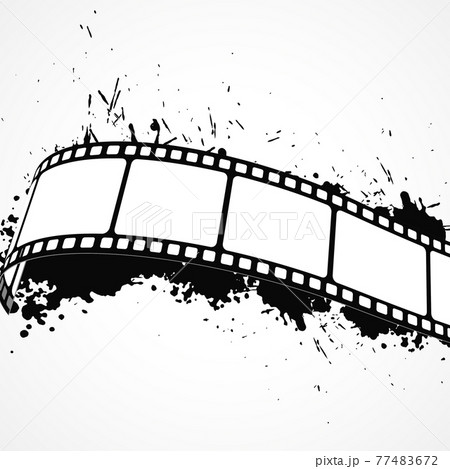 abstract grunge background with film strip 77483672