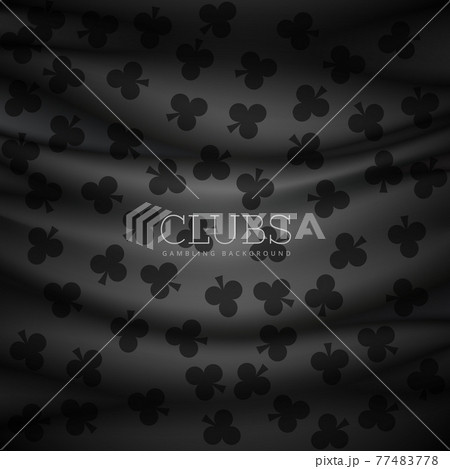 dark clubs pattern background printed on cloth 77483778