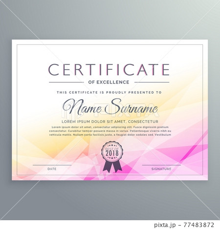 abstract diploma certificate design 77483872