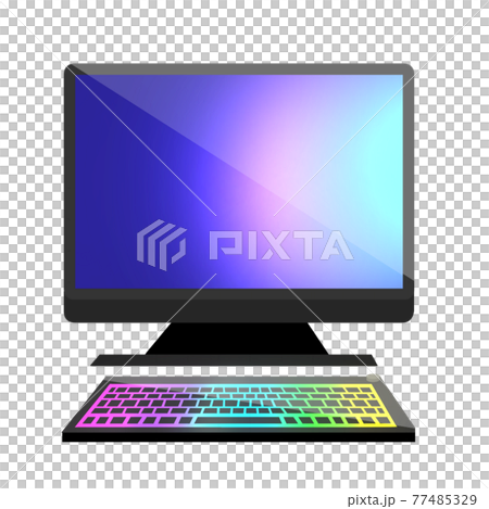 ゲーミングpcイラスト モニター のイラスト素材