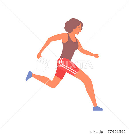 Running Athlete City Composition - Stock Illustration [77491542] - PIXTA