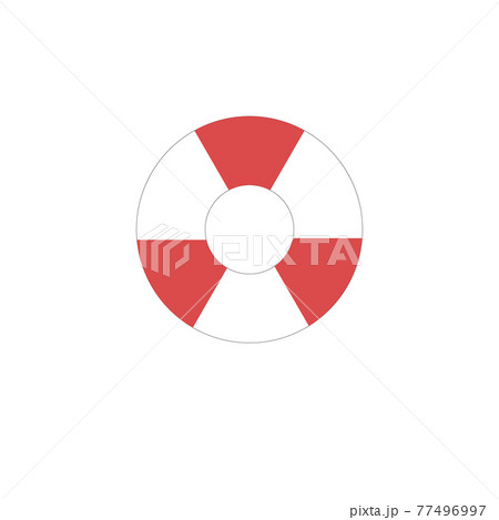 夏にぴったりかわいいイラスト 浮き輪のイラスト素材