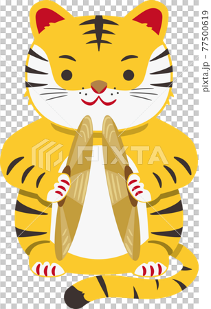Tiger hitting a cymbal Tiger hitting a cymbal 77500619