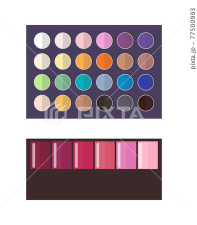 Make Up Palette of Eyeshadow Vector Illustration 77500993