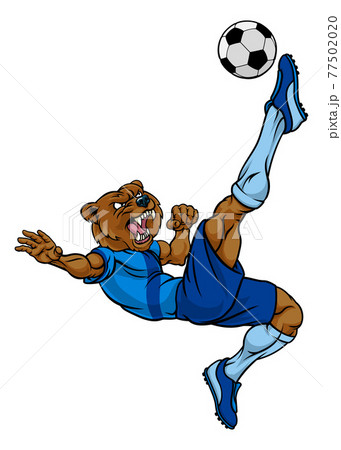 Bear Soccer Football Player Animal Sports Mascot Bear Soccer Football Player Animal Sports Mascot 77502020