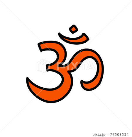 om sign doodle icon, vector color illustration om sign doodle icon, vector color illustration 77503534
