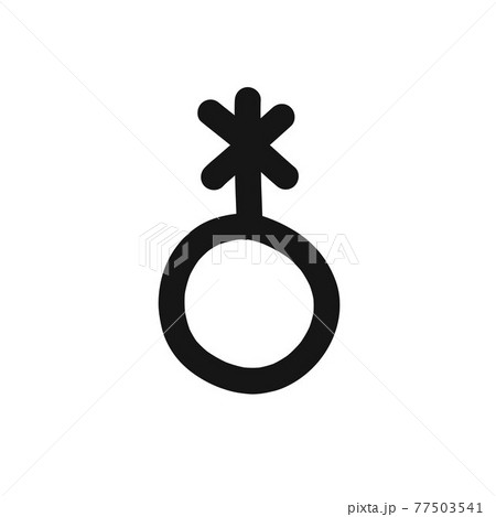 genderqueer symbol doodle icon, vector line illustration genderqueer symbol doodle icon, vector line illustration 77503541