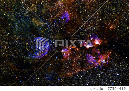 Cosmic landscape. Nebula. Elements of this image furnished by NASA 77504416