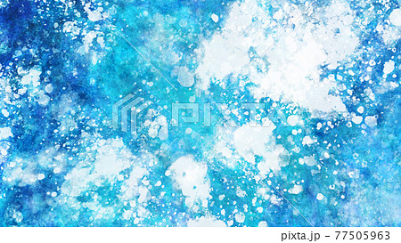 青の手描き抽象画のイラスト素材 [77505963] - PIXTA