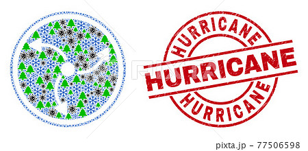 Hurricane Distress Tag and Turbine Rotation...のイラスト素材