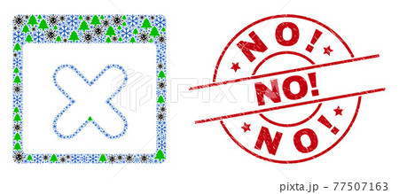 No! Grunge Badge and Close Application Window Mosaic of Covid-2019 Winter Icons No! Grunge Badge and Close Application Window Mosaic of Covid-2019 Winter Icons 77507163