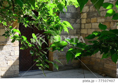 Details and streets of old Baku in Azerbaijan 77507407