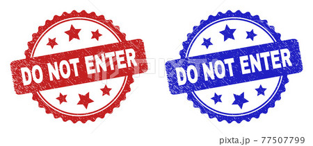 DO NOT ENTER Rosette Stamp Seals with Distress Style 77507799