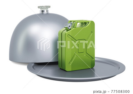 Restaurant cloche with jerrycan, 3D rendering 77508300