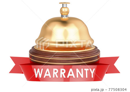 Reception bell warranty, service concept. 3D rendering 77508304
