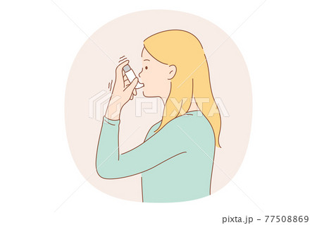 Asthma and inhaler concept Asthma and inhaler concept 77508869