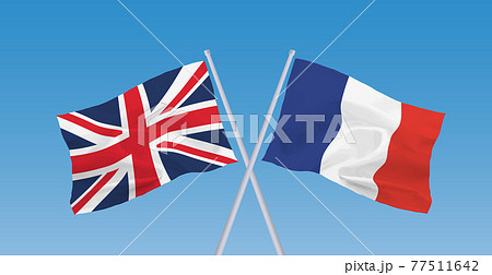 イギリスとフランスの国旗 77511642
