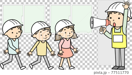 小学校での避難訓練 77511770