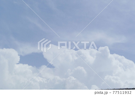 優しい水色の青空と雲 空背景 空と雲 優しい水色の青空と雲 空背景 空と雲 77511932