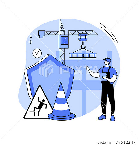 Construction site protection abstract concept vector illustration. Construction site protection abstract concept vector illustration. 77512247