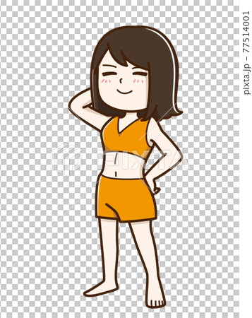 一個穿著訓練服擺姿勢的女人 一個穿著訓練服擺姿勢的女人 77514001