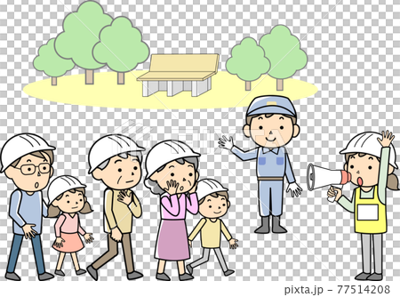 Evacuation drill of neighborhood association 77514208