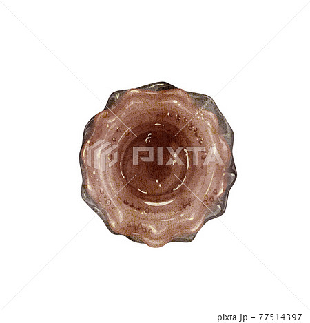 洋菓子カヌレの手描き水彩風イラストのイラスト素材