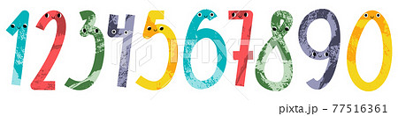 Cute Numbers Character One Two Three Stock Vector (Royalty Free) 1662978709