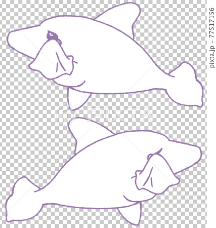 泣くイルカ2種（白色） 77517156