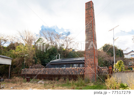 常滑市のまちなみ 煙突のある風景 常滑市のまちなみ 煙突のある風景 77517279