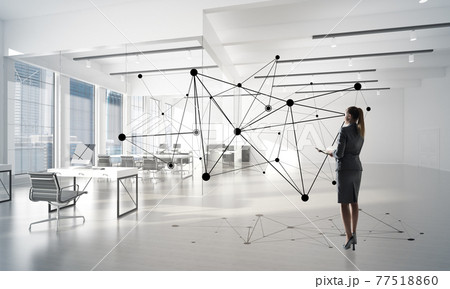 Networking and social communication concept as effective point for modern business Networking and social communication concept as effective point for modern business 77518860