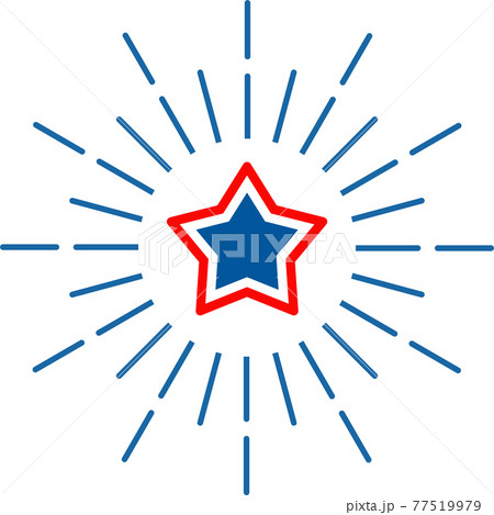 Star shape badge, logo or award icon. Independence day of USA Star shape badge, logo or award icon. Independence day of USA 77519979