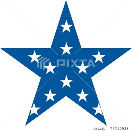 Star shape badge, logo or award icon. Independence day of USA 77519983