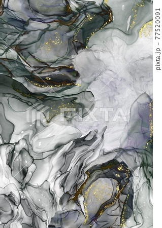 Alcohol Ink paint. Abstract design. Closeup of the painting. 77520091