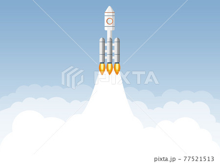 Rocket takes off into outer space 77521513