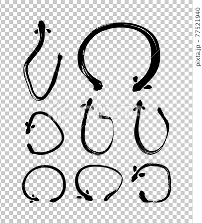 筆で描いたうなぎ 77521940