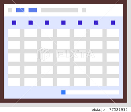 ドット絵素材_カレンダー 77521952