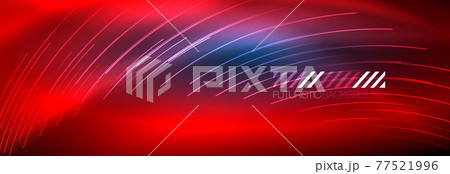 Neon glowing lines, magic energy and light motion background. Vector wallpaper template Neon glowing lines, magic energy and light motion background. Vector wallpaper template 77521996