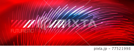 Neon glowing lines, magic energy and light motion background. Vector wallpaper template Neon glowing lines, magic energy and light motion background. Vector wallpaper template 77521998