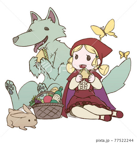 赤ずきんとオオカミのピクニック 77522244