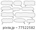 考える吹き出しのイラストセット 77522582