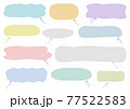 考える吹き出しのイラストセット 77522583