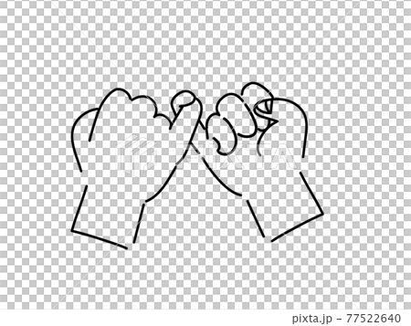 指切りしている手のイラスト ハンドジェスチャーのイラスト素材