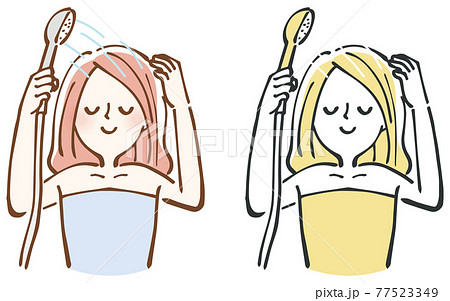 髪の毛 流す 女性 イラストのイラスト素材 髪の毛 流す 女性 イラストのイラスト素材