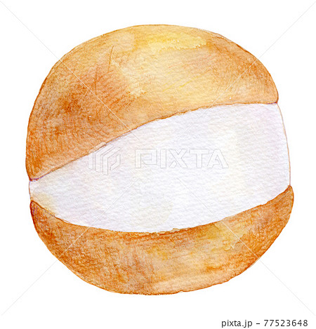 水彩イラスト 世界のスイーツ マリトッツォ 水彩イラスト 世界のスイーツ マリトッツォ 77523648