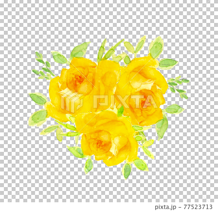黄色のバラのブーケ 父の日【水彩画】白バック PNG 黄色のバラのブーケ 父の日【水彩画】白バック PNG 77523713