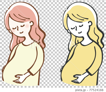 妊婦　マタニティー　イラスト 77524188