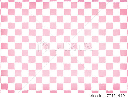 ピンクと白の市松模様背景のイラスト素材