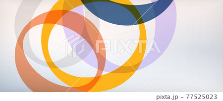 Ring geometric shapes, o letter repetition wallpaper. Abstract background for business or technology presentations, internet posters or web brochure covers 77525023
