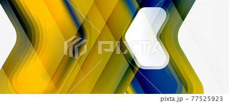 Vector 3d arrow geometric composition, abstract background for business or technology presentation, internet poster or web brochure cover, wallpaper 77525923